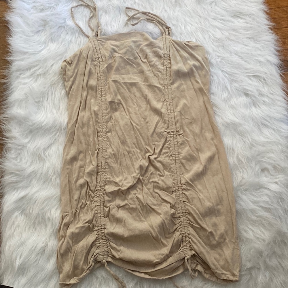 Drawstring Beige Wild Fable Dress